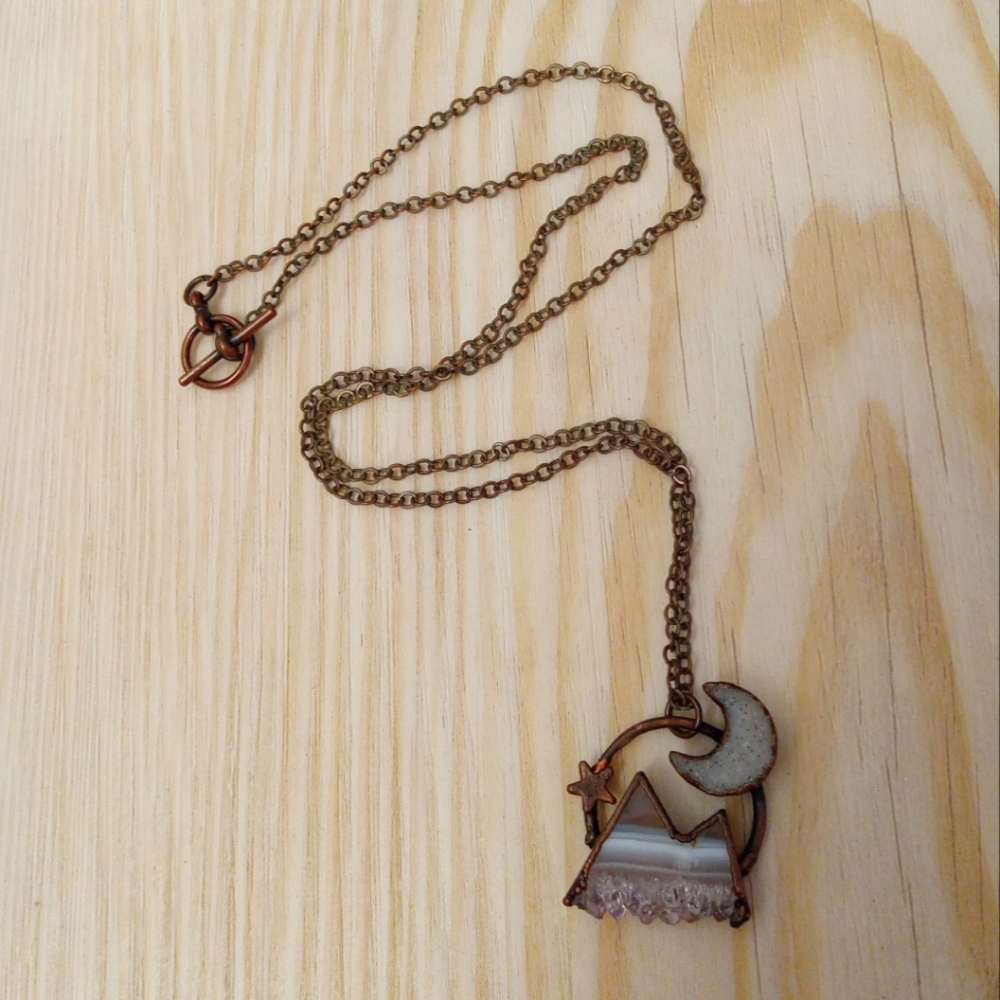 Geode Mountain Necklace